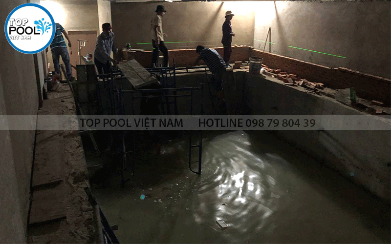 xây hồ bơi mini