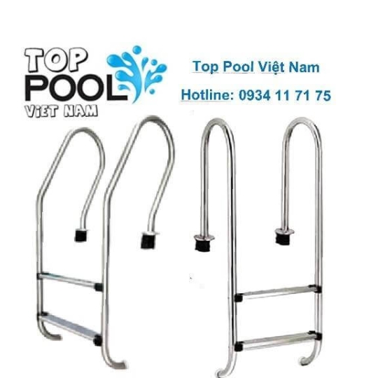 Thang hồ bơi Emaux inox 2 bậc