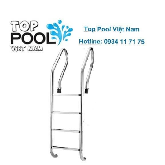 Thang inox hồ bơi Emaux 4 bậc